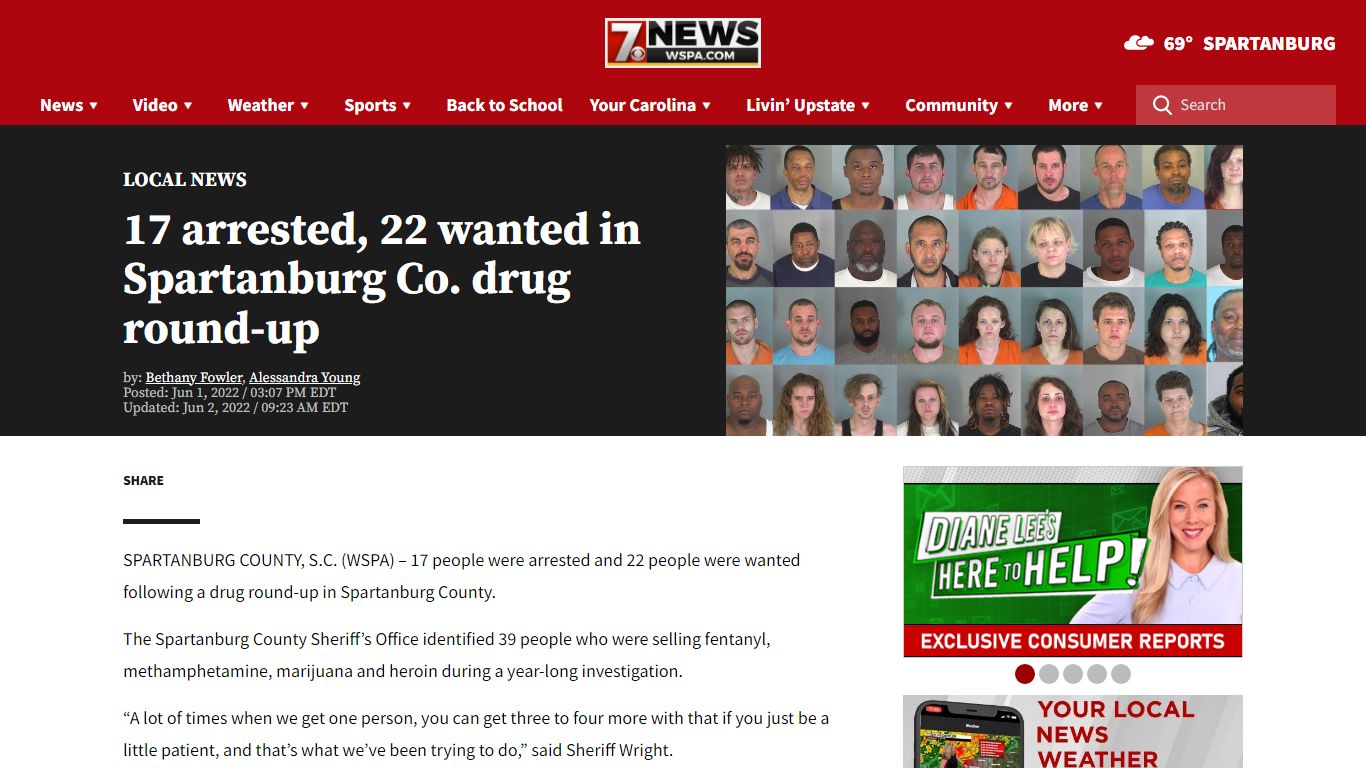 17 arrested, 22 wanted in Spartanburg Co. drug round-up - WSPA 7NEWS