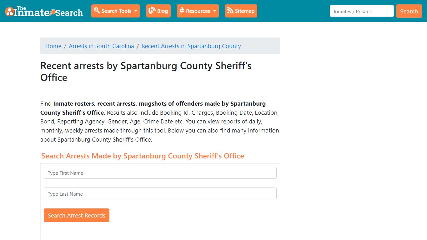 Recent arrests by Spartanburg County Sheriff's Office