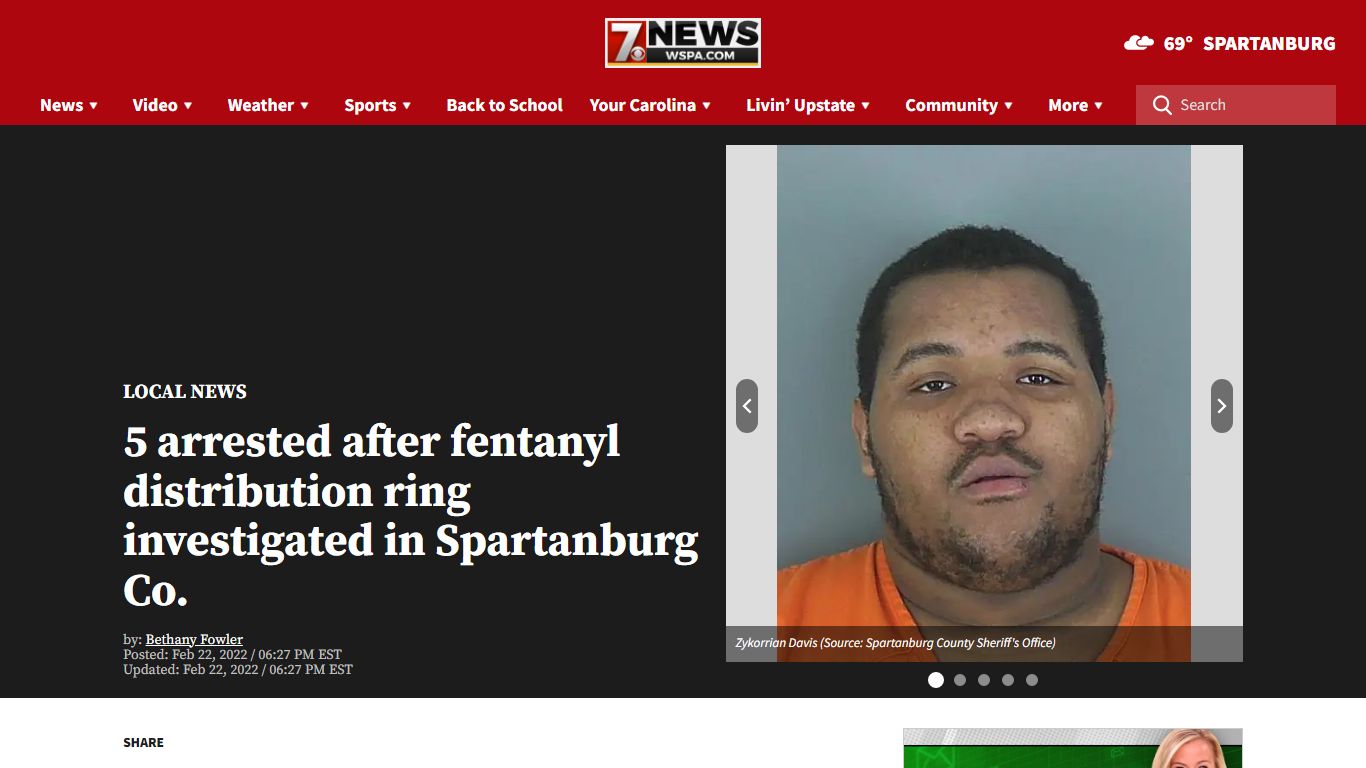 5 arrested after fentanyl distribution ring investigated in Spartanburg Co.